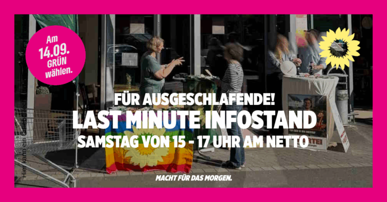 13.9 Infostand am Netto 15 – 17 Uhr